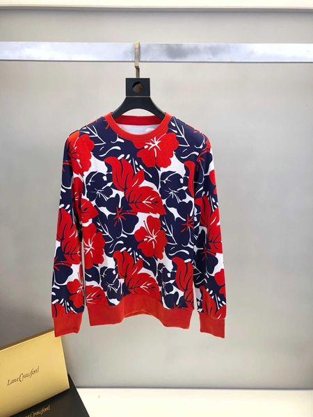 men sweater men designers clothing contrast floral prints round collar sleeve design men sports pullover casual wild student couple, Black
men sweater men designers clothing contrast floral prints round collar sleeve design men sports pullover casual wild student couple, Black