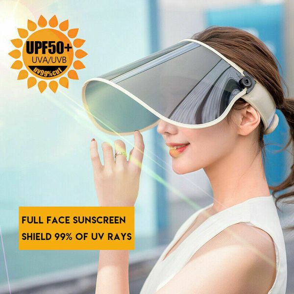 women's anti-uv wide brim visor cap beach adjustable sun protection hat outdoor visor sun hat uv protection face shield cap, Blue;gray
women's anti-uv wide brim visor cap beach adjustable sun protection hat outdoor visor sun hat uv protection face shield cap, Blue;gray