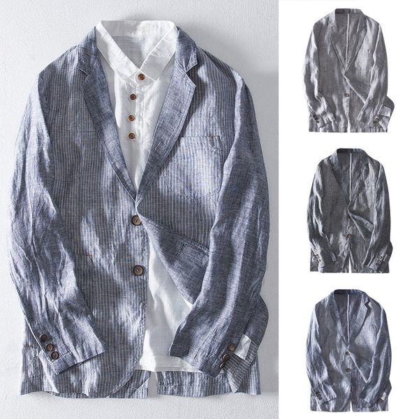 men's slim fit linen blend pocket stripe long sleeve suits blazer jacket outwear suit coat men mandarin collar suit 2019 new, White;black
men's slim fit linen blend pocket stripe long sleeve suits blazer jacket outwear suit coat men mandarin collar suit 2019 new, White;black