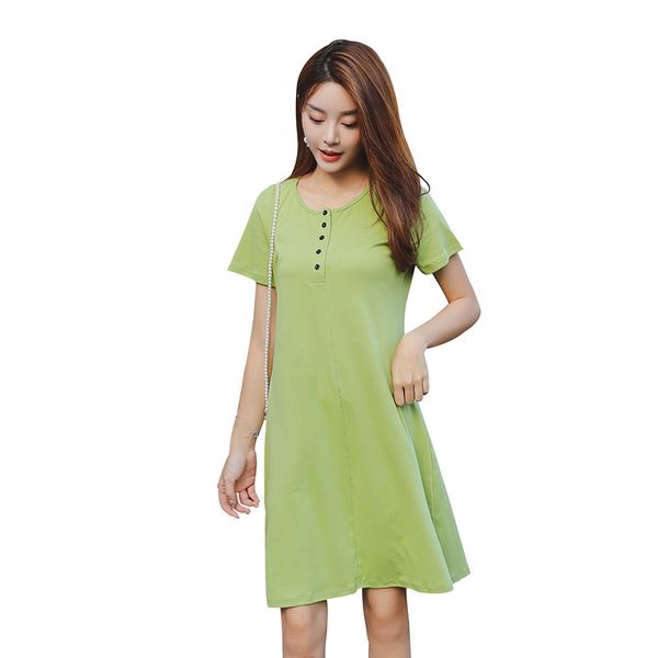 2020 summer pregnant women knitting dress short sleeve plus size solid color maternity cotton dress casual a-line, White
2020 summer pregnant women knitting dress short sleeve plus size solid color maternity cotton dress casual a-line, White