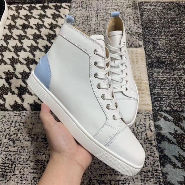 design high men's white-blue leather red bottom sneakers shoes luxury trainers louisflats casual shoes outdoor leisure walking flat, Black
design high men's white-blue leather red bottom sneakers shoes luxury trainers louisflats casual shoes outdoor leisure walking flat, Black