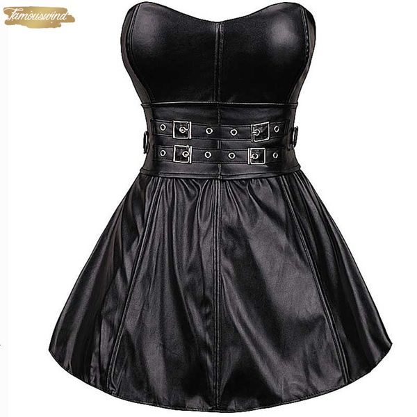 corset dress faux leather strapless dress black nylon clubwear bustier outwear buckled body shaper pole dancing party mini skirt, Black;white
corset dress faux leather strapless dress black nylon clubwear bustier outwear buckled body shaper pole dancing party mini skirt, Black;white