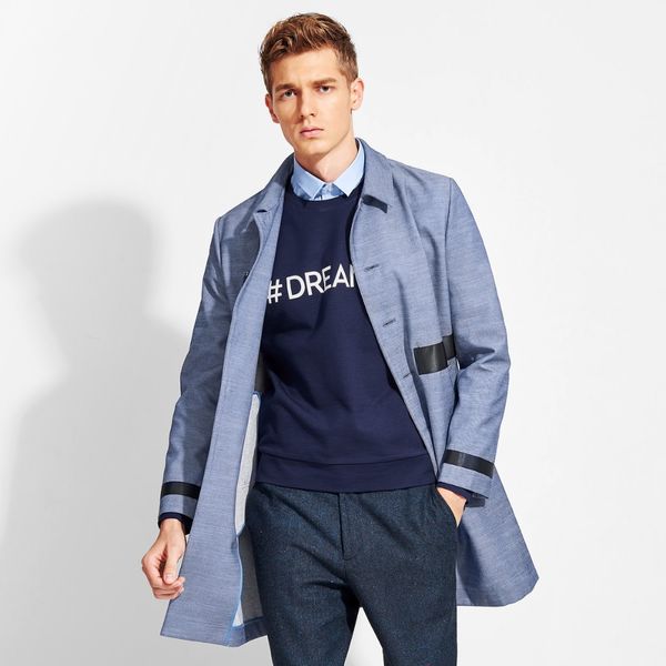 brand men clothing 2018 fashion spring england style men long trench coat single breasted overcoat jackets coat patchwork, Tan;black
brand men clothing 2018 fashion spring england style men long trench coat single breasted overcoat jackets coat patchwork, Tan;black