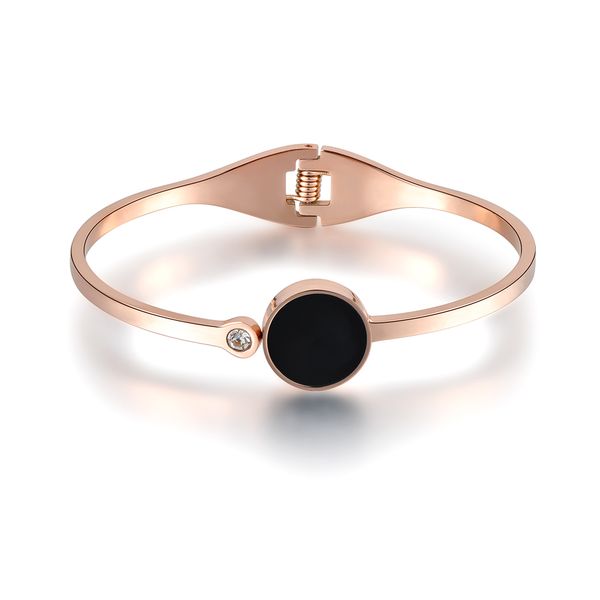 jeemango rose gold color single rhinestone wedding bangles for women stainless steel black acrylic lover charm bracelets b17028
jeemango rose gold color single rhinestone wedding bangles for women stainless steel black acrylic lover charm bracelets b17028