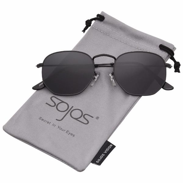 sojos small classic square polygon sunglasses for men and women mirrored lens glasses sj1072, White;black
sojos small classic square polygon sunglasses for men and women mirrored lens glasses sj1072, White;black