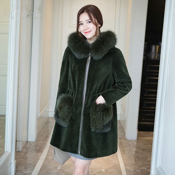 women's fur & faux coat 2021 natural coats winter real wool jackets with collar hooded warm female jacket wyq997, Black
women's fur & faux coat 2021 natural coats winter real wool jackets with collar hooded warm female jacket wyq997, Black