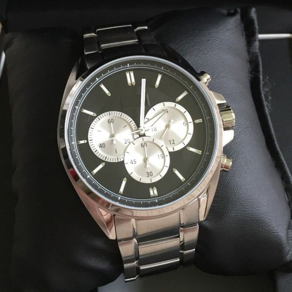 Black Dial Chronograph Watch 1512883 Stainless Steel Case Black Leather Strap Quartz Movement 5pcs
Black Dial Chronograph Watch 1512883 Stainless Steel Case Black Leather Strap Quartz Movement 5pcs