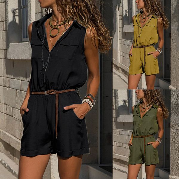 female waist casual zippered shorts overall jumpsuit playsuit women's solid color zipper sleeveless jumpsuit pants combination, Black;white
female waist casual zippered shorts overall jumpsuit playsuit women's solid color zipper sleeveless jumpsuit pants combination, Black;white