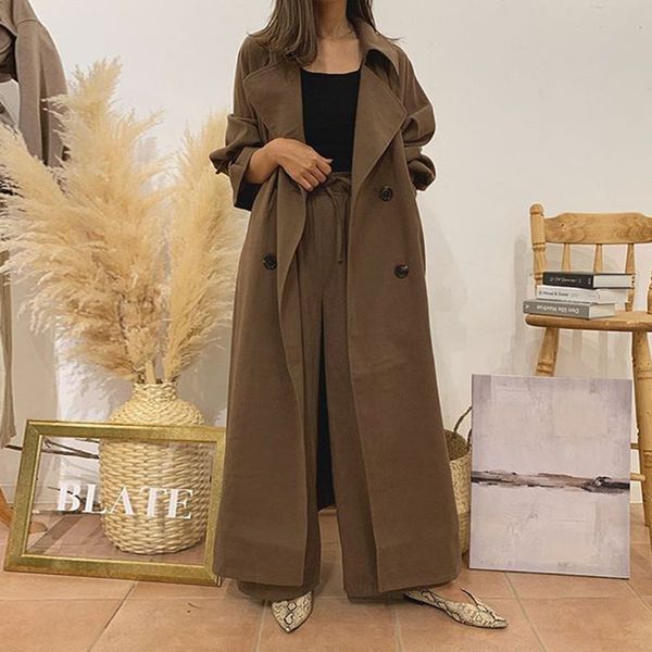 two piece sets women autumn elegant office ladies solid long trench coat and sashes wide legs pants suits korean style brown, White
two piece sets women autumn elegant office ladies solid long trench coat and sashes wide legs pants suits korean style brown, White