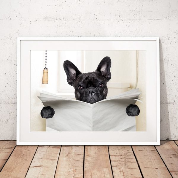 dog reading newspaper toilet wall art canvas poster prints funny dog painting wall picture home bathroom decor dogs lover gift
dog reading newspaper toilet wall art canvas poster prints funny dog painting wall picture home bathroom decor dogs lover gift