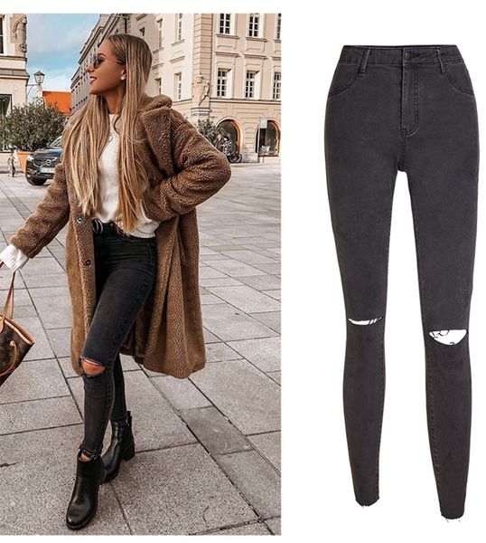2019 stretch pencil denim female boyfriend ripped jeans for women high waist casual large size 4xl mom jeans skinny woman, Blue
2019 stretch pencil denim female boyfriend ripped jeans for women high waist casual large size 4xl mom jeans skinny woman, Blue