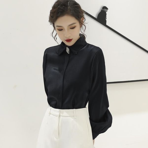 make early spring new han edition lapel single withhold plait pure color lantern sleeve shirt women long sleeve blouse, White
make early spring new han edition lapel single withhold plait pure color lantern sleeve shirt women long sleeve blouse, White