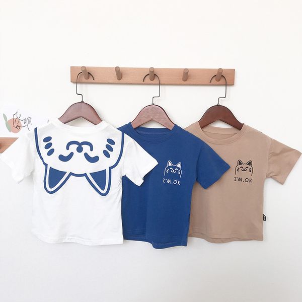 2020 boy summer short sleeve t-shirt children's round neck cartoon cat short sleeve top, Blue
2020 boy summer short sleeve t-shirt children's round neck cartoon cat short sleeve top, Blue