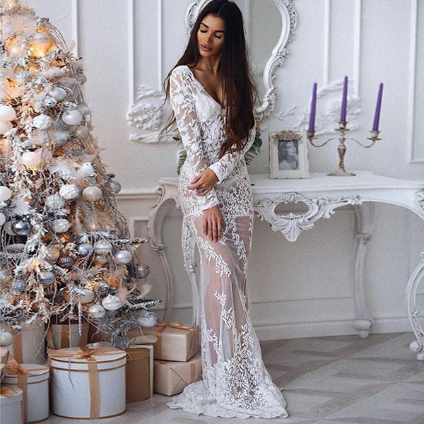 2020 spring and summer new lace front stern back dress skirt deep v long sleeve embroidered nightclub wedding dress light dress, White;black
2020 spring and summer new lace front stern back dress skirt deep v long sleeve embroidered nightclub wedding dress light dress, White;black