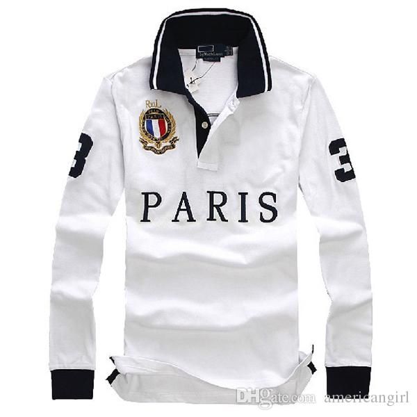 mens designer long sleeve polo t shirts with embroidery technology cotton fashion casual polo t shirt, White;black
mens designer long sleeve polo t shirts with embroidery technology cotton fashion casual polo t shirt, White;black