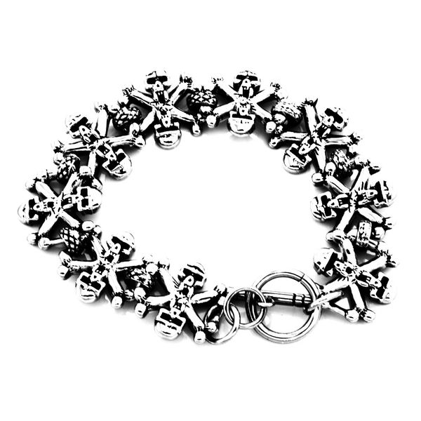 fanssteel stainless steel punk vintage men womens jewelry chain cross ghost skull link gothic biker bracelet fsb00w05, Black
fanssteel stainless steel punk vintage men womens jewelry chain cross ghost skull link gothic biker bracelet fsb00w05, Black