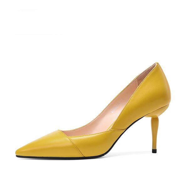 classic office women shoes design 8cm high strange style heels pointed toe female shoes yellow black white pumps
classic office women shoes design 8cm high strange style heels pointed toe female shoes yellow black white pumps