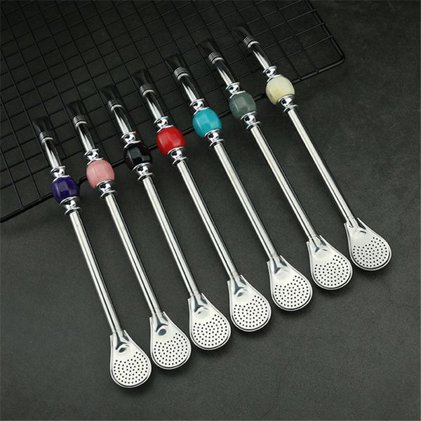 filter straw spoon 304 stainless steel spoon pipe with colorful stones straw and spoon white box packing
filter straw spoon 304 stainless steel spoon pipe with colorful stones straw and spoon white box packing