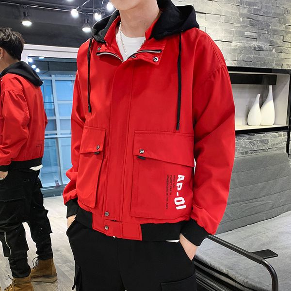 mens jackets 2019 autumn red hip hop streetwear big pocket bomber male jacket windbreaker hooded fashion outwear coat casual, Black;brown
mens jackets 2019 autumn red hip hop streetwear big pocket bomber male jacket windbreaker hooded fashion outwear coat casual, Black;brown