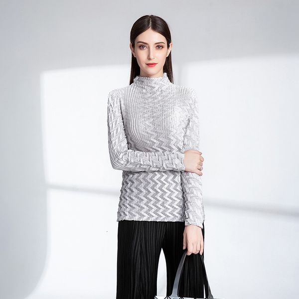 solid color pleated female t-shirt 2020 spring new long-sleeved high neck loose wild t-shirt casual pc350, White
solid color pleated female t-shirt 2020 spring new long-sleeved high neck loose wild t-shirt casual pc350, White