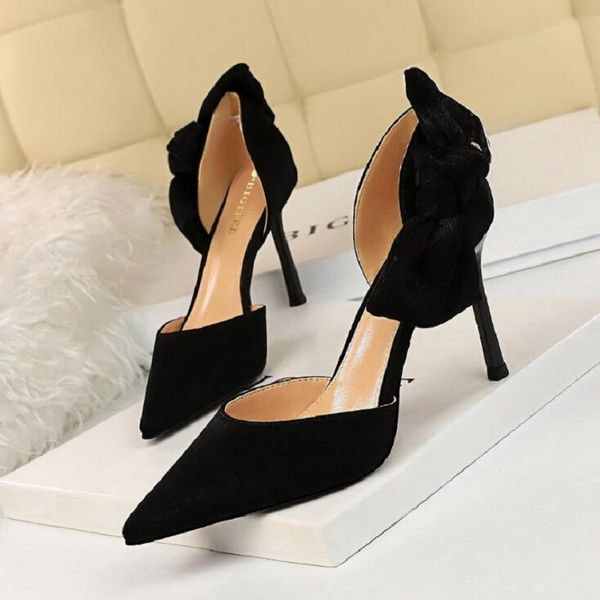 korean style fashion women flock pointed toe thin high heels hollow shallow sandals ladies cut out bowknot shoes 20200506, Black
korean style fashion women flock pointed toe thin high heels hollow shallow sandals ladies cut out bowknot shoes 20200506, Black