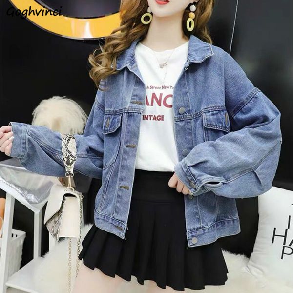 jackets womens denim loose pockets single breasted classic basic all-match korean style for womens students simple street wear, Black;brown
jackets womens denim loose pockets single breasted classic basic all-match korean style for womens students simple street wear, Black;brown