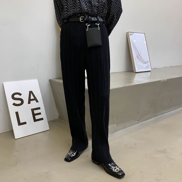 men's pants male japan korea streetwear long straight trousers men contain rivet bag draped folds casual pant, Black
men's pants male japan korea streetwear long straight trousers men contain rivet bag draped folds casual pant, Black