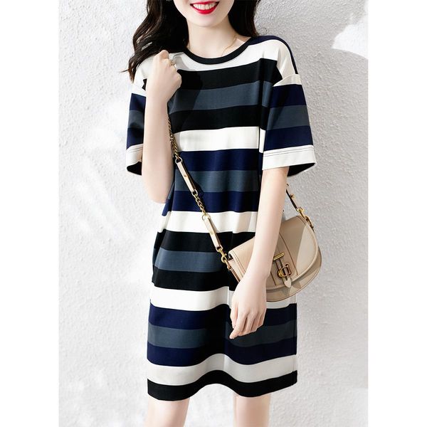 perfect elegant sell like cakes everyday shopping wear designer pure cotton stripe dress long short-sleeved 2020 fashion loose big yards
perfect elegant sell like cakes everyday shopping wear designer pure cotton stripe dress long short-sleeved 2020 fashion loose big yards