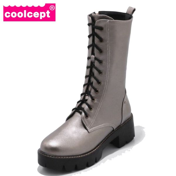 coolcept size 34-43 woman high heel boots thick heel zipper platform woman mid calf boots vintage fashion shoes, Black
coolcept size 34-43 woman high heel boots thick heel zipper platform woman mid calf boots vintage fashion shoes, Black