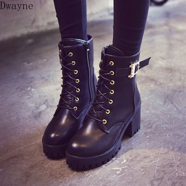 2019 new autumn and winter zipper high-heeled boots thick with net red british versatile plus velvet women's boots, Black
2019 new autumn and winter zipper high-heeled boots thick with net red british versatile plus velvet women's boots, Black