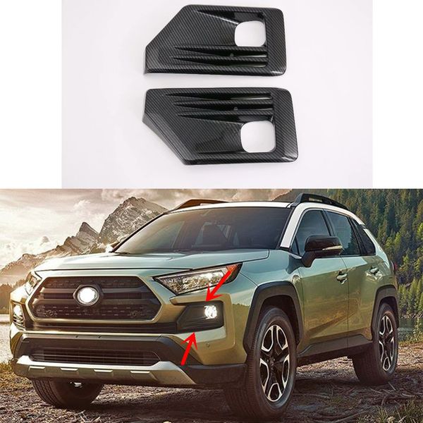 car trim carbon fiber/chroming front fog light cover trims head fog lamp frame auto accessories for rav4 2018 2019 trd
car trim carbon fiber/chroming front fog light cover trims head fog lamp frame auto accessories for rav4 2018 2019 trd