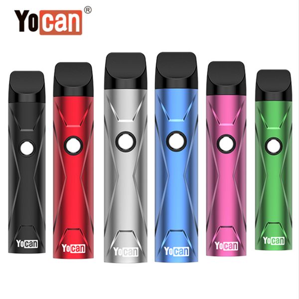 

Original Yocan X Pod Kit E Cigarette Starter Kits Wax Vaporizer With 10s Preheat VV Battery Replaceable Cartridge 6 Colors Portable Vape Pen