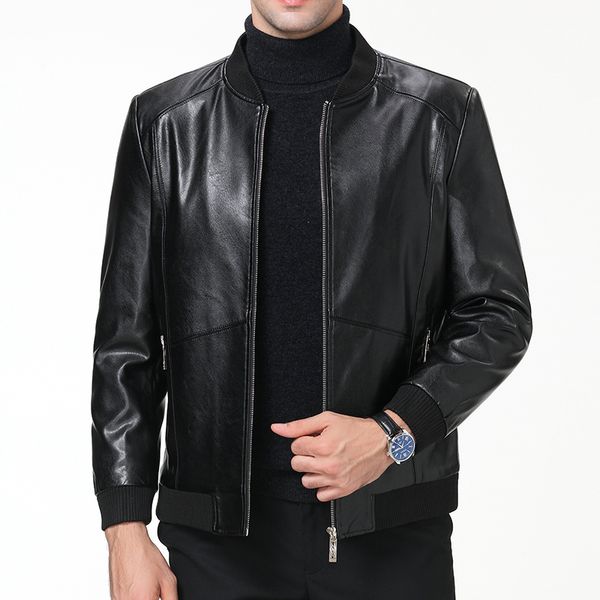 thicken new winter men's pu jackets and coats 50% off men faux leather jacket overcoat, Black
thicken new winter men's pu jackets and coats 50% off men faux leather jacket overcoat, Black