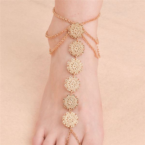 gold / silver fashion simple metal textured carved disc sand tassel anklet beach vacation accessories, Red;blue
gold / silver fashion simple metal textured carved disc sand tassel anklet beach vacation accessories, Red;blue
