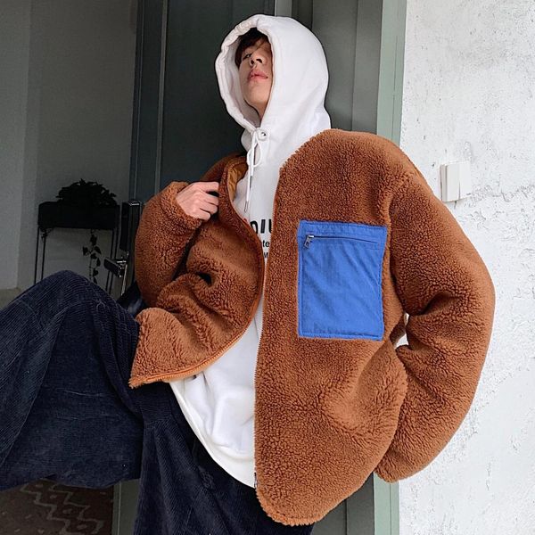 2018 winter men's jacket coat men casual trench loose pocket decorate parkas thicken lamb fleece cotton-padded clothes, Black
2018 winter men's jacket coat men casual trench loose pocket decorate parkas thicken lamb fleece cotton-padded clothes, Black