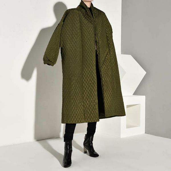 fashion plaided cotton-padded new green color coat long sleeve loose fit women parkas fashion tide new autumn winter tide, Black
fashion plaided cotton-padded new green color coat long sleeve loose fit women parkas fashion tide new autumn winter tide, Black