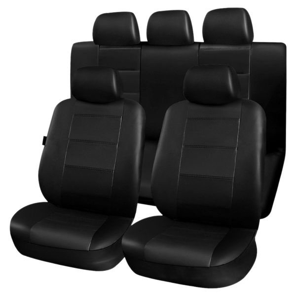9 pcs black pu leather car seat covers set universal vehicle seat protector case dustproof automobiles suv interior accessories
9 pcs black pu leather car seat covers set universal vehicle seat protector case dustproof automobiles suv interior accessories