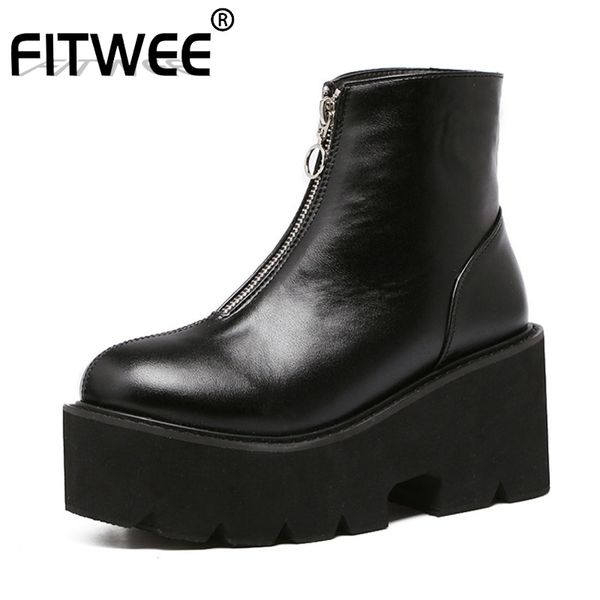 fitwee size 33-43 women platform high heel boots motorcycle zipper ankle thick heels boots punk warm shoes women footwears, Black
fitwee size 33-43 women platform high heel boots motorcycle zipper ankle thick heels boots punk warm shoes women footwears, Black