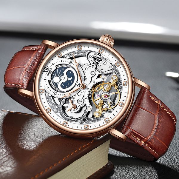 kinyued новый бренд автоматические часы с moon phase luxury стимпанк мужчины механические часы мода человек час relogio luxo mecanico, Slivery;brown
kinyued новый бренд автоматические часы с moon phase luxury стимпанк мужчины механические часы мода человек час relogio luxo mecanico, Slivery;brown