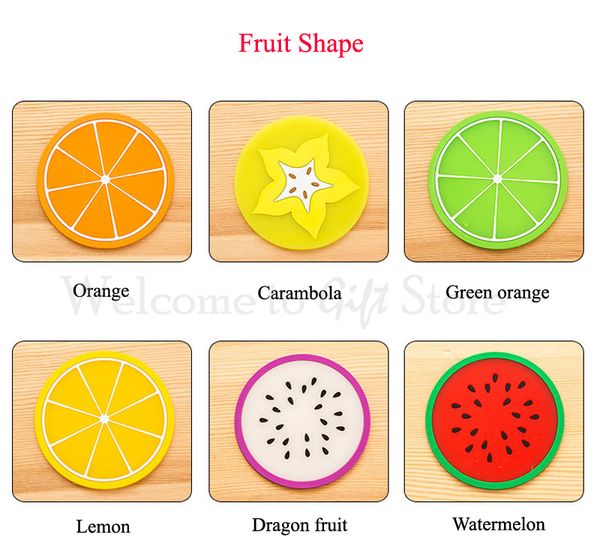 newly fruit shape silicone coaster cup mat silicon heat insulation pad multiple options dn015
newly fruit shape silicone coaster cup mat silicon heat insulation pad multiple options dn015
