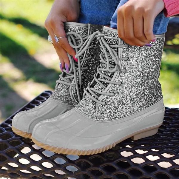 women mid-calf boots low heels chaussure vintage shiny glitter deco lace up shoes woman w36 botas mujer invierno, Black
women mid-calf boots low heels chaussure vintage shiny glitter deco lace up shoes woman w36 botas mujer invierno, Black