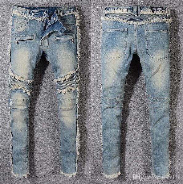 european standing men's jeans, men's jeans, a pair of skinny jeans and black embroidered skulls#0152, Blue
european standing men's jeans, men's jeans, a pair of skinny jeans and black embroidered skulls#0152, Blue