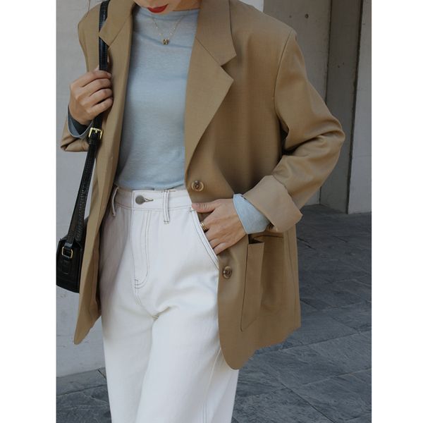 2020 south korea's new casual suit slim was thin single-breasted thin suit streetwear, White;black
2020 south korea's new casual suit slim was thin single-breasted thin suit streetwear, White;black
