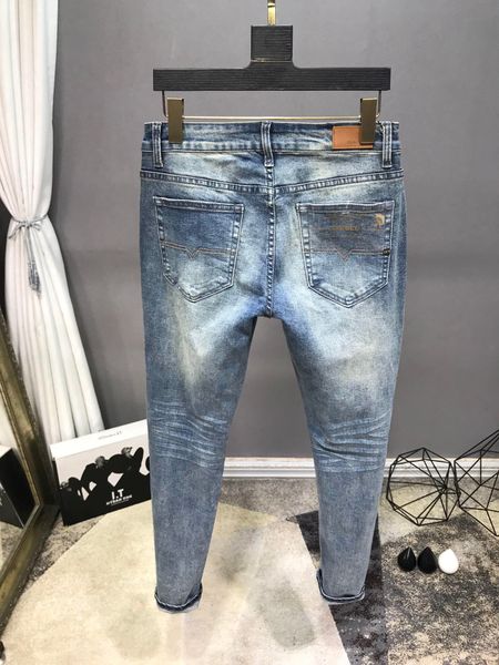 new mens designer jeans bleached fashion side stripe stretch jeans skinny spliced ripped high stree denim pants us size 28-36, Blue
new mens designer jeans bleached fashion side stripe stretch jeans skinny spliced ripped high stree denim pants us size 28-36, Blue