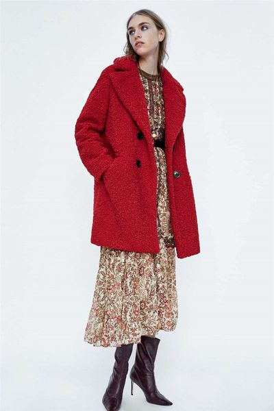 womens winter coat designer lamb fur solid color outerwear female loose coat, Black
womens winter coat designer lamb fur solid color outerwear female loose coat, Black