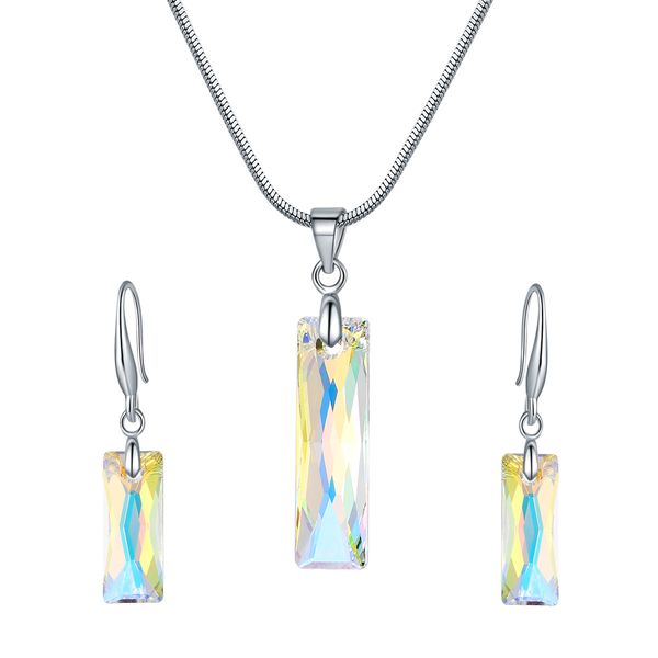 jewelry sets new rectangular clavicle chain women short white transparent crystal necklace earring set mother's day gift, Silver
jewelry sets new rectangular clavicle chain women short white transparent crystal necklace earring set mother's day gift, Silver