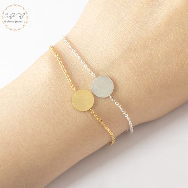 brushed gold silver round charm bracelet women men stainless steel vintage jewelry chain coin round bracciali bff pulseras mujer, Black
brushed gold silver round charm bracelet women men stainless steel vintage jewelry chain coin round bracciali bff pulseras mujer, Black