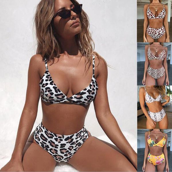 women's leopard bikini set padded wireless swimwear bathing suit wire bathing suits trajes de banos girls swimwear, White;black
women's leopard bikini set padded wireless swimwear bathing suit wire bathing suits trajes de banos girls swimwear, White;black