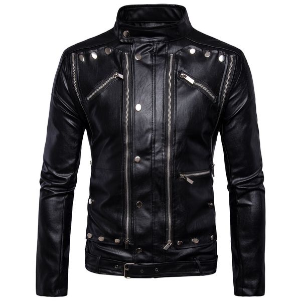 mens leather jackets multi zippers rivets punk leather motorcycle jackets mandarin collar fashion clothing size m-5xl, Black
mens leather jackets multi zippers rivets punk leather motorcycle jackets mandarin collar fashion clothing size m-5xl, Black