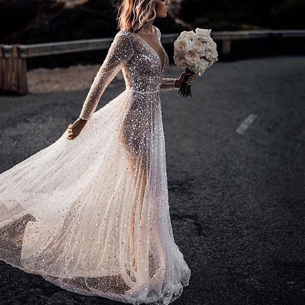 блестящая sequined кружева свадебное платье 2020 новый простой sheer v-образным вырезом иллюзия платье де noiv сшитое платье невесты пляж св, White
блестящая sequined кружева свадебное платье 2020 новый простой sheer v-образным вырезом иллюзия платье де noiv сшитое платье невесты пляж св, White